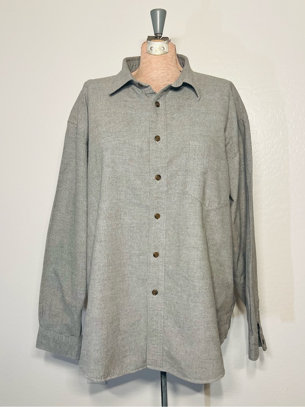 J. Crew Light Gray Button-Front Shirt Jacket